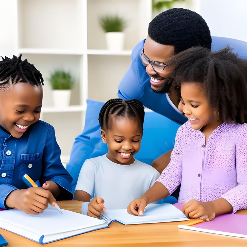 Financial Education for Children - Father teaching his children